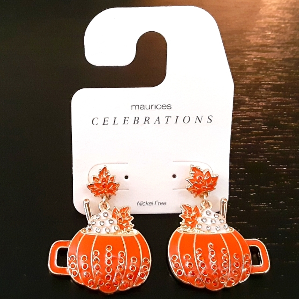 Pumpkin Spice Latte Earrings